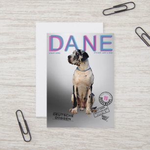 Tarjeta De Visita Gran Danés de estilo revista