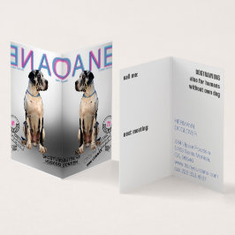 Tarjeta De Visita Gran Danés estilo revista doblada