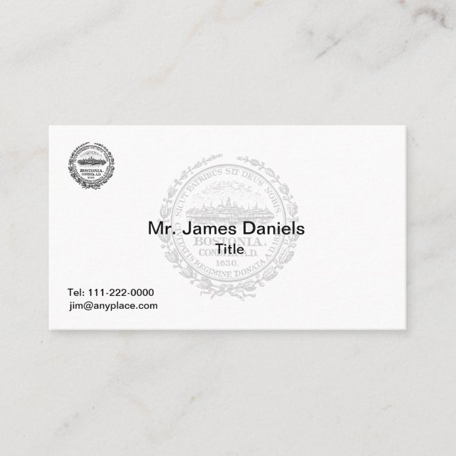 Tarjeta De Visita Gran foca de Boston Massachusetts (Anverso)