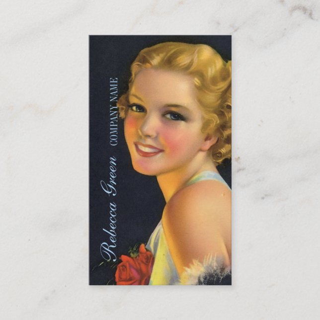 Tarjeta De Visita gran fotógrafo de gatsby chica maquillador peluque (Anverso)