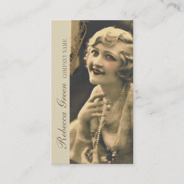 Tarjeta De Visita gran fotógrafo de gatsby chica maquillador peluque (Anverso)