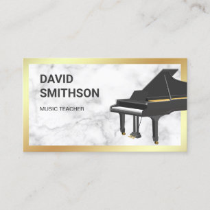 Tarjeta De Visita Gran maestro de piano de mármol blanco Relieve met