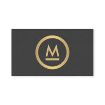 Gran monograma moderno inicial en Faux Gold