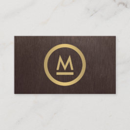 Tarjeta De Visita Gran Monograma moderno inicial en Faux Gold en mad
