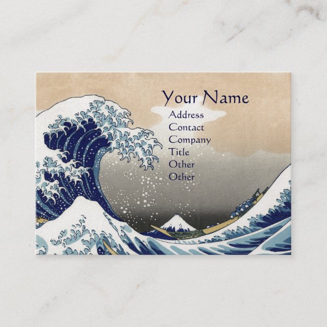 Tarjeta De Visita GRAN OLA MONOGRAM Pearl Paper (Anverso)