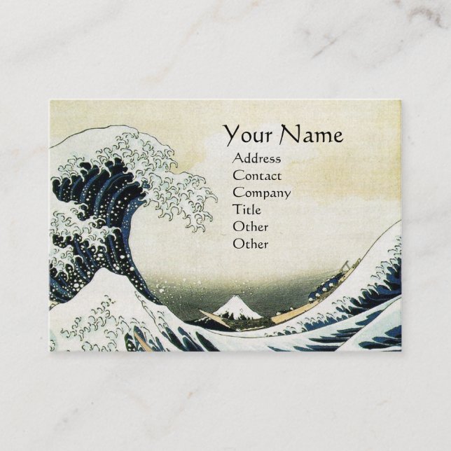 Tarjeta De Visita GRAN OLA MONOGRAM Pearl Paper (Anverso)