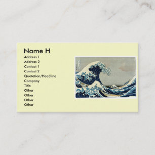Tarjeta De Visita Gran onda de Katsushika Hokusai de Kanagawa