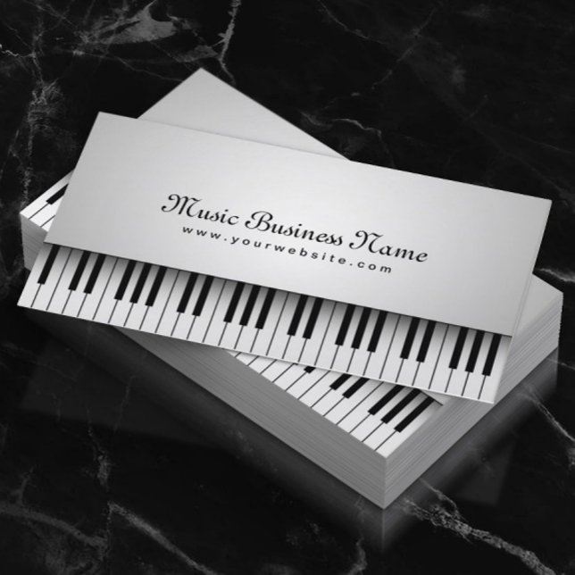 Tarjeta De Visita Gran Piano Blanco de la Música (Subido por el creador)