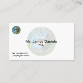 Tarjeta De Visita Gran Sello de Chicago Illinois