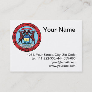 Tarjeta De Visita Gran Sello del Estado de Michigan