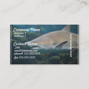 Tarjeta De Visita Gran tiburón blanco asustadizo