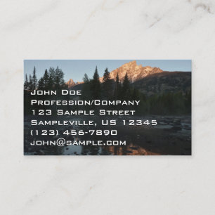 Tarjeta De Visita Grand Teton Sunrise en Cottonwood Creek
