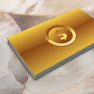 Tarjeta de visita grande del oro de la