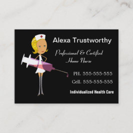 Tarjeta De Visita Grande profesional de la enfermera privada