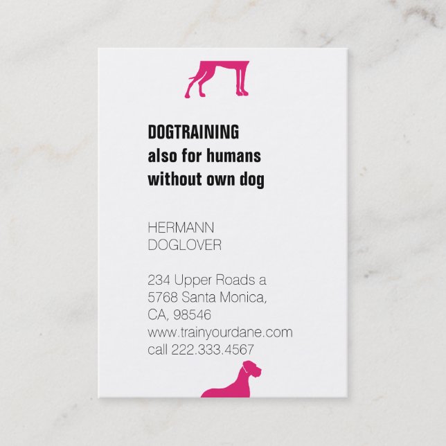 Tarjeta De Visita Grandes daneses divididos (Anverso)