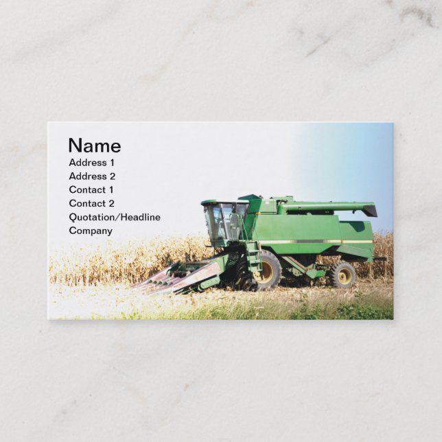 Tarjeta De Visita grandes equipos de agricultura ecológica (Anverso)
