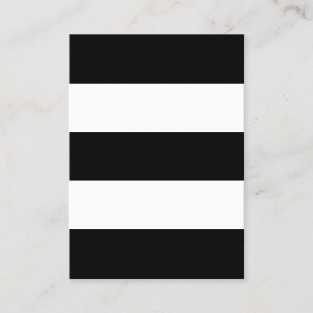 Tarjeta De Visita Grandes franjas blancas y negras (Anverso)