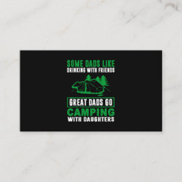 Tarjeta De Visita Grandes Papas Caminando Con Hijas