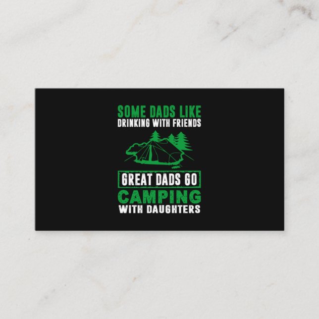 Tarjeta De Visita Grandes Papas Caminando Con Hijas (Anverso)