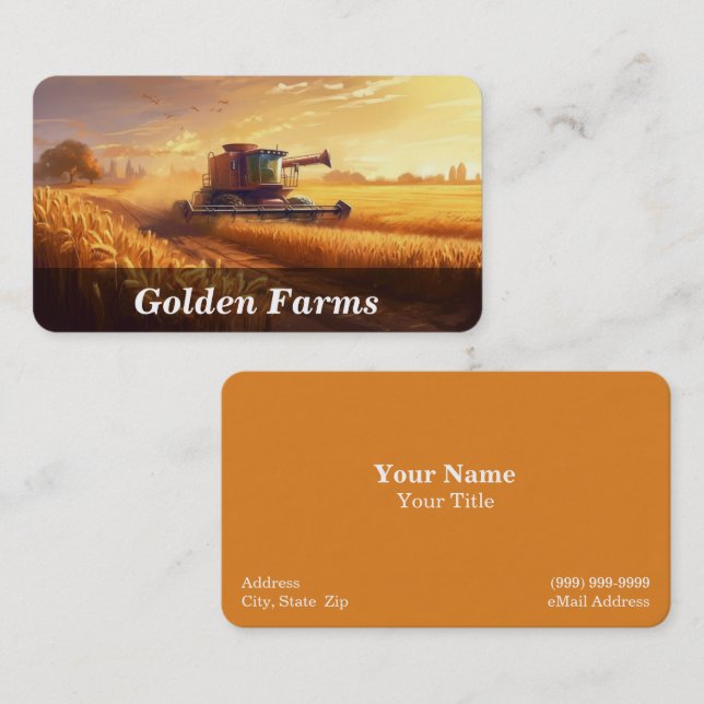 Tarjeta De Visita Granja/Agricultura/Agricultura (Anverso / Reverso)