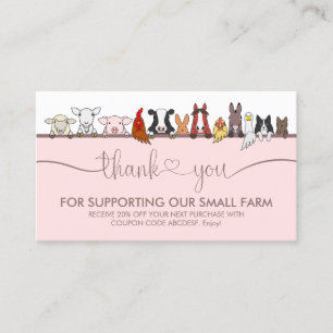 Tarjeta De Visita Granja Animal Veterinaria Agradecimiento Firma Ros