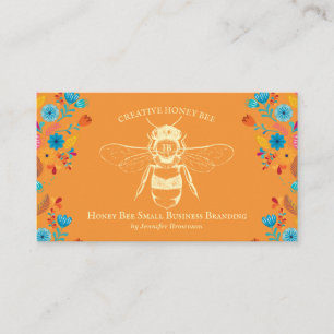 Tarjeta De Visita Granja Colmenar de Abejas Melíferas Estilo Rústico