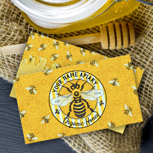 Tarjeta De Visita Granja de abejas acuarias de abeja de abeja de abe