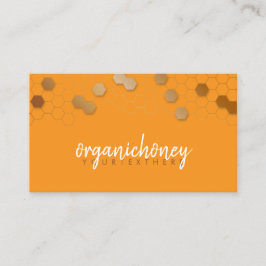 Tarjeta De Visita Granja de Abejas Apiario Miel de Abeja Oro