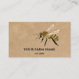 Tarjeta De Visita Granja de abejas de abeja de apicultores