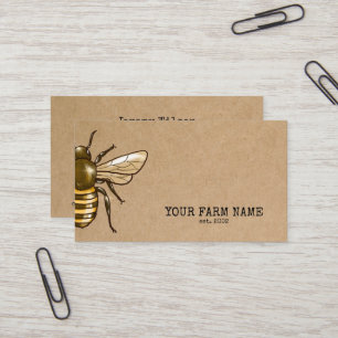 Tarjeta De Visita Granja de abejas de abeja de apicultores Honeycomb