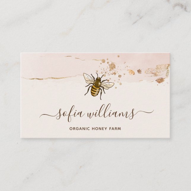 Tarjeta De Visita Granja de abejas de abeja de apicultores Honeycomb (Anverso)