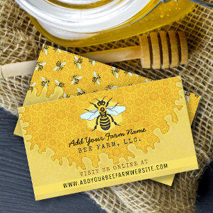 Tarjeta De Visita Granja de abejas de abeja de apicultores Honeycomb