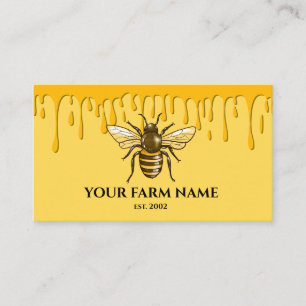 Tarjeta De Visita Granja de abejas de abeja de apicultores Honeycomb