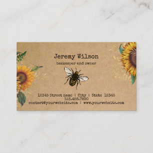 Tarjeta De Visita Granja de abejas de abeja de apicultores Honeycomb