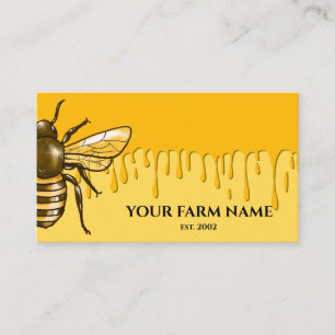 Tarjeta De Visita Granja de abejas de abeja de apicultores Honeycomb