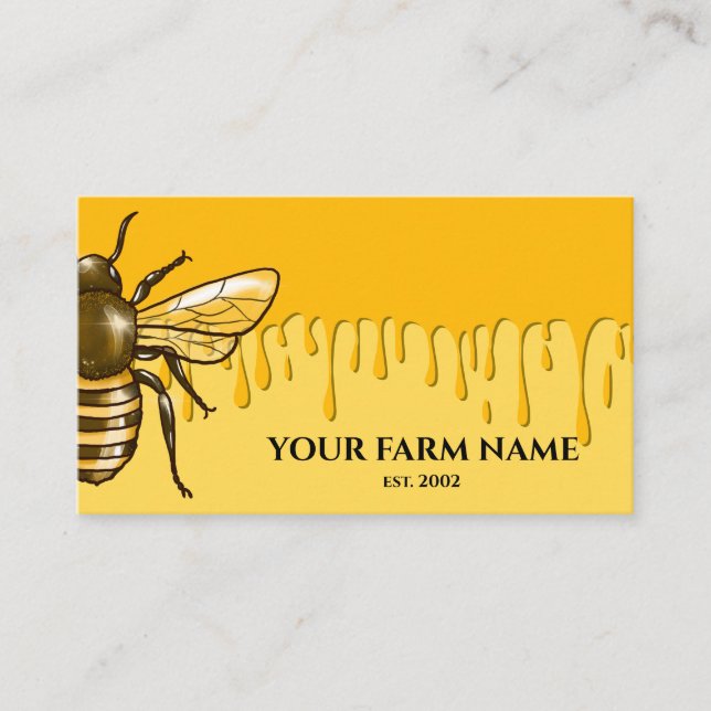 Tarjeta De Visita Granja de abejas de abeja de apicultores Honeycomb (Anverso)