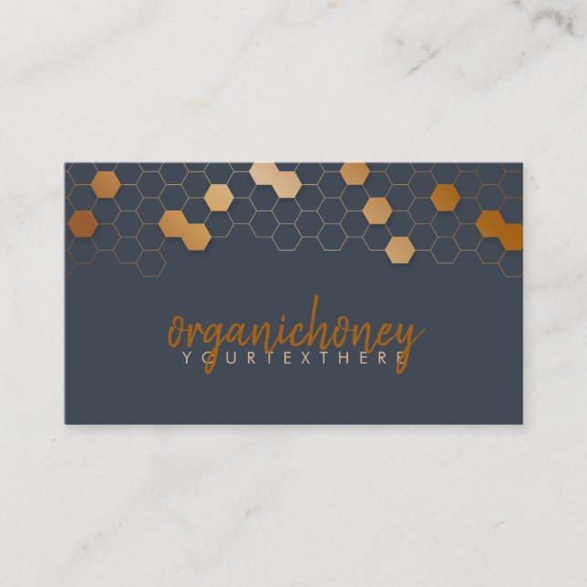 Tarjeta De Visita Granja de abejas de Honeycomb orgánica marina aére (Anverso)