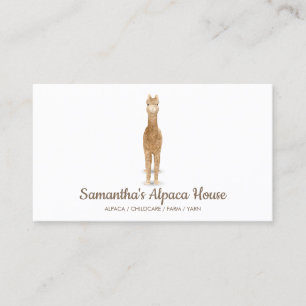Tarjeta De Visita Granja de Alpacas Simple