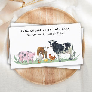 Tarjeta De Visita Granja de animales Bovinos Veterinarios Agricultor