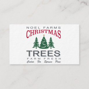 TARJETA DE VISITA GRANJA DE ÁRBOL DE NAVIDAD