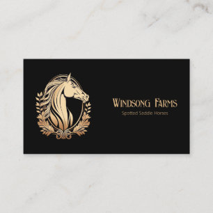 Tarjeta De Visita Granja de Caballos Equina Moderna y Elegante