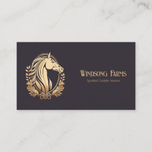 Tarjeta De Visita Granja de caballos moderna y elegante equina perso