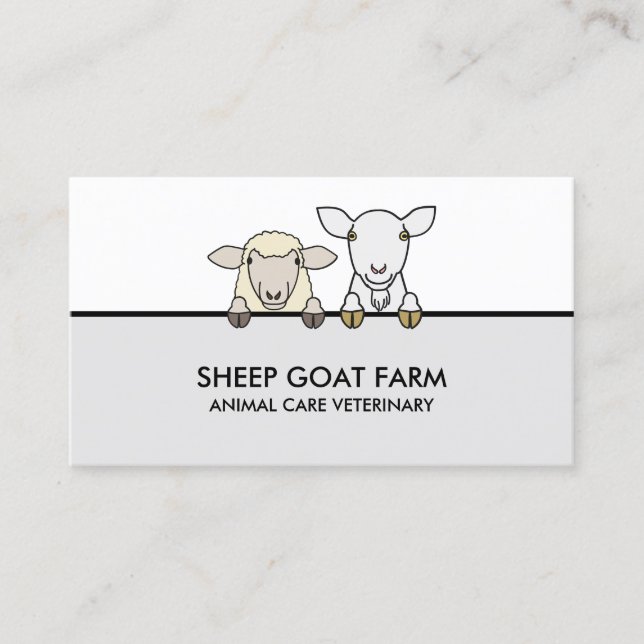 Tarjeta De Visita Granja de cabras para animales veterinarios (Anverso)