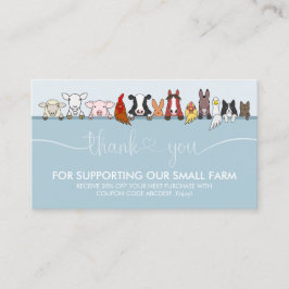 Tarjeta De Visita Granja de Firma Azul Veterinaria de Animales Graci