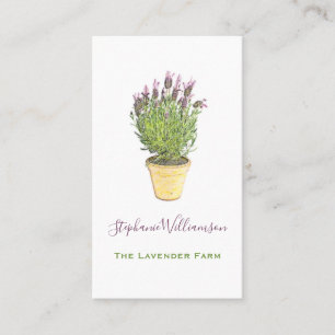 Tarjeta De Visita Granja de flores de lavanda elegante chic