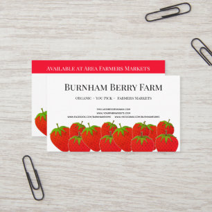 Tarjeta De Visita Granja de fresa Personalizado