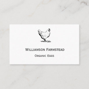 Tarjeta De Visita Granja de Gallinas Huevos de Gallinas del Mercado 