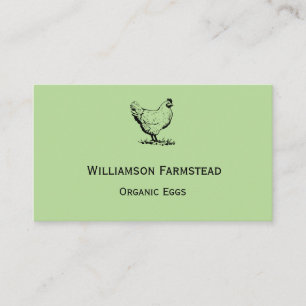 Tarjeta De Visita Granja de Gallinas Huevos Orgánicos del Mercado de