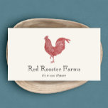 Tarjeta De Visita Granja de gallos rojos vintage hasta mesa 2<br><div class="desc">Grabado vintage de gallo sobre fondo de la pizarra y del tiempo.</div>