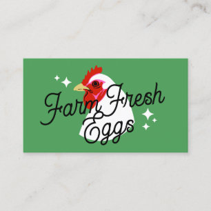 Tarjeta De Visita Granja de guiones retro Huevos frescos
